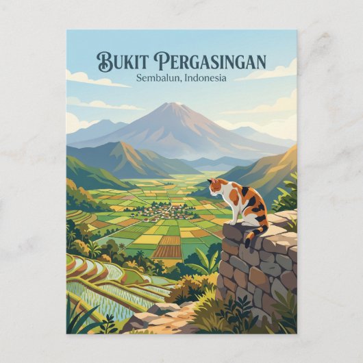 Bukit Pergasingan Indonesië Briefkaart (Voorkant)