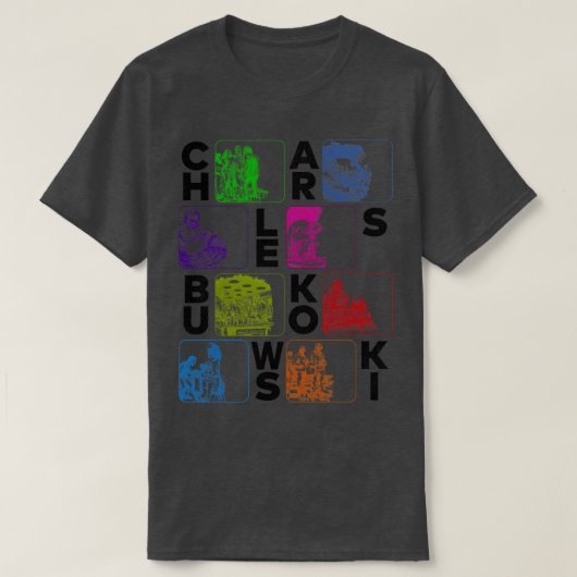 Bukowski Boek Illustraties T-shirt (Design voorkant)
