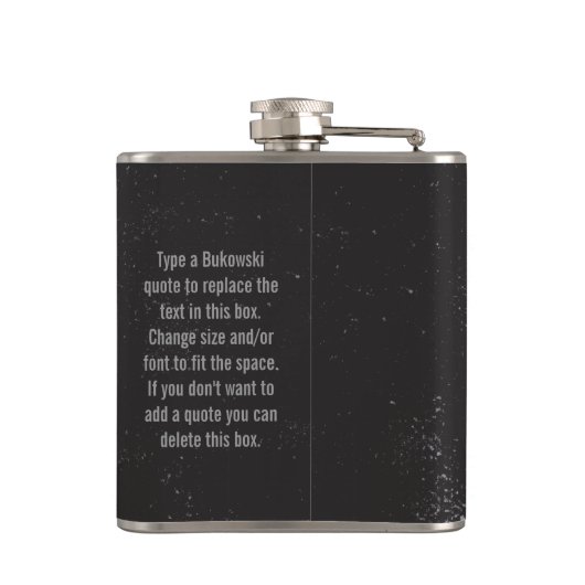Bukowski Flask Heupfles (Achterkant)