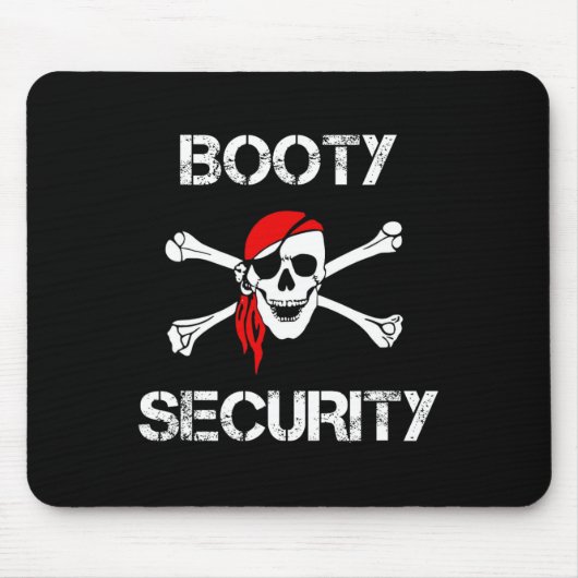 Buksecurity Grappige Schedel Piraat Kleding Caribi Muismat (Voorkant)