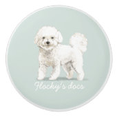 Buksi - Havanees, Maltees, Shih tzu, Bichon-liefhe Keramische Knop (Voorkant)