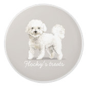 Buksi - Havanees, Maltees, Shih tzu, Bichon-liefhe Keramische Knop (Voorkant)
