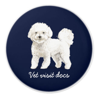 Buksi - Havanees, Maltees, Shih tzu, Bichon-liefhe Keramische Knop