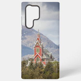 Buksnes Kerk Lofoten Noorwegen Samsung Galaxy Hoesje
