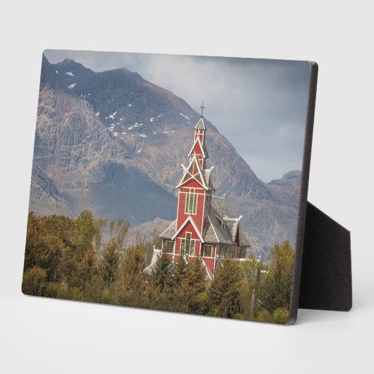 Buksnes kirke Lofoten Fotoplaat (Zijkant)