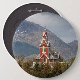 Buksnes kirke Lofoten Ronde Button 6,0 Cm
