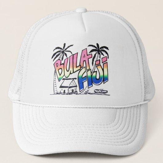 Bula Fiji Mesh Trucker Hat Pet (Voorkant)