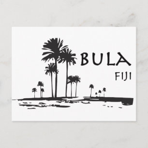 Bula Fiji Palm Tree Grafisch Briefkaart