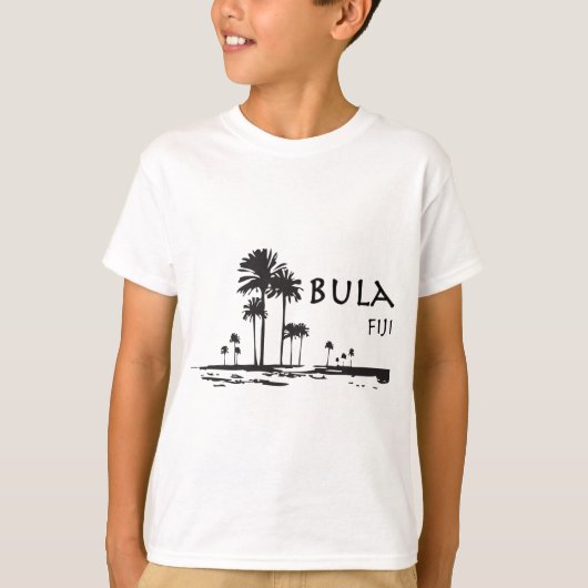 Bula Fiji Palm Tree Grafisch T-shirt (Voorkant)