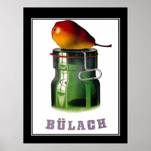 Bulach Zwitserland Zurich Vintage Poster (Voorkant)
