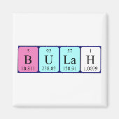 Bulah periodieke table name magnet (Voorkant)