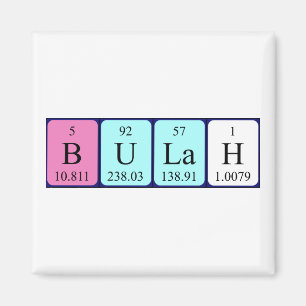 Bulah periodieke table name magnet
