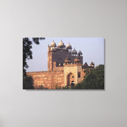 Buland Darwaza Gate of Victory) aan de Dargah Canvas Afdruk (Voorkant)