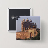 Buland Darwaza Gate of Victory) aan de Dargah Vierkante Button 5,1 Cm (Voorkant /achterkant)