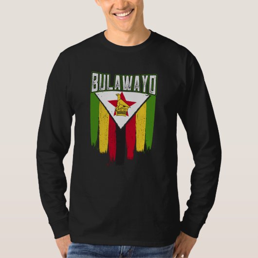 Bulawayo Zimbabwe Flag T-shirt (Voorkant)