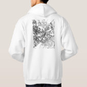Bulawayo Zimbabwe Stadkaart Hoodie (Achterkant)