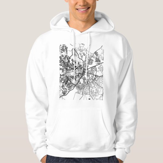 Bulawayo Zimbabwe Stadkaart Hoodie (Voorkant)