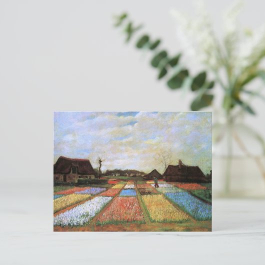 Bulb Fields Holland (F186) Van Gogh Fine Art Briefkaart (Staand voorkant)