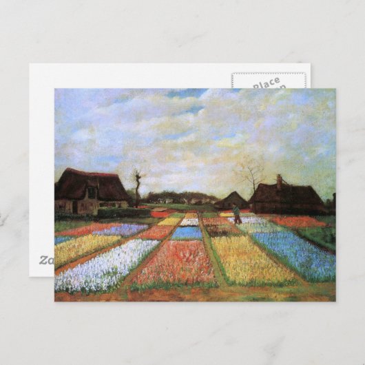 Bulb Fields Holland (F186) Van Gogh Fine Art Briefkaart (Voorkant / Achterkant)