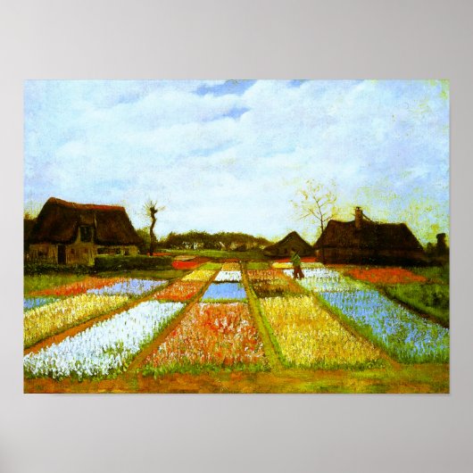 Bulb Fields Holland Van Gogh Fine Art Poster (Voorkant)