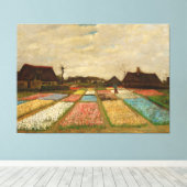 Bulb Fields van Vincent van Gogh (1883) Canvas Afdruk (Insitu (Houten vloer))