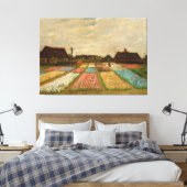 Bulb Fields van Vincent van Gogh (1883) Canvas Afdruk (Insitu (Slaapkamer))