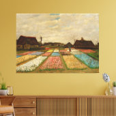 Bulb Fields van Vincent van Gogh (1883) Canvas Afdruk (Insitu (Woonkamer))