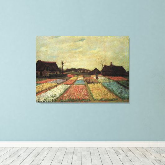 Bulb Fields van Vincent van Gogh Canvas Afdruk (Insitu (Houten vloer))