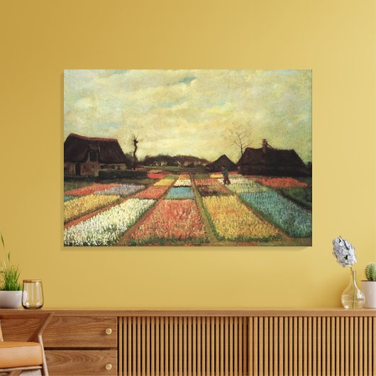 Bulb Fields van Vincent van Gogh Canvas Afdruk (Insitu (Woonkamer))