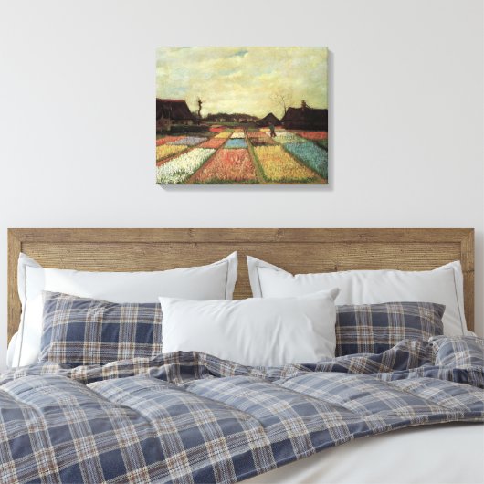 Bulb Fields van Vincent van Gogh Canvas Afdruk (Insitu (Slaapkamer))