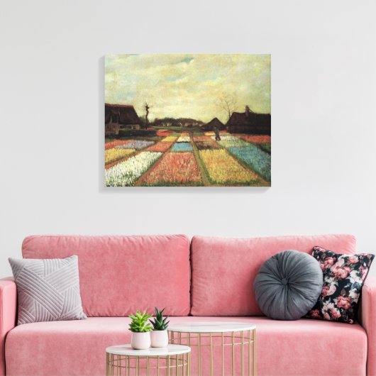 Bulb Fields van Vincent van Gogh Canvas Afdruk (Insitu (Woonkamer))