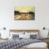 Bulb Fields van Vincent van Gogh Canvas Afdruk (Insitu (Slaapkamer))