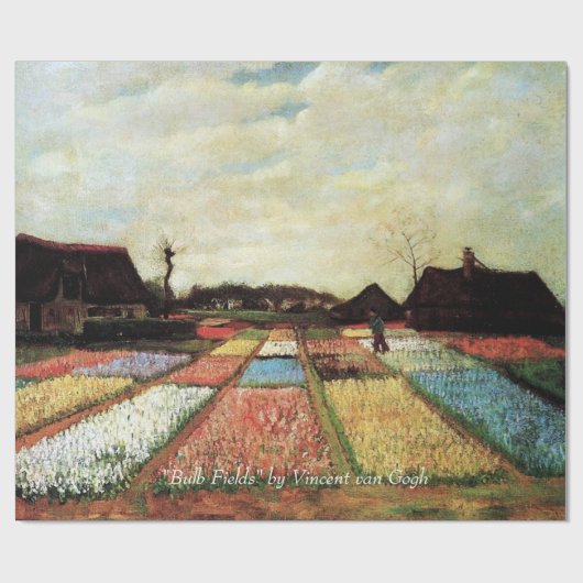 Bulb Fields van Vincent van Gogh.  floraal Cadeaupapier (Vlak)