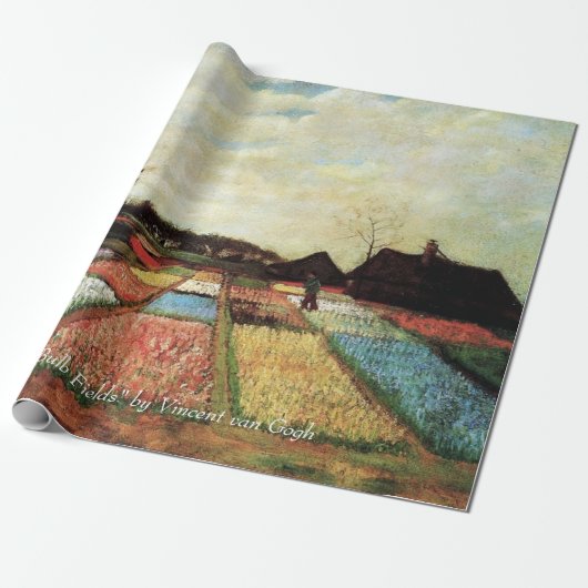 Bulb Fields van Vincent van Gogh.  floraal Cadeaupapier (Uitgerold)