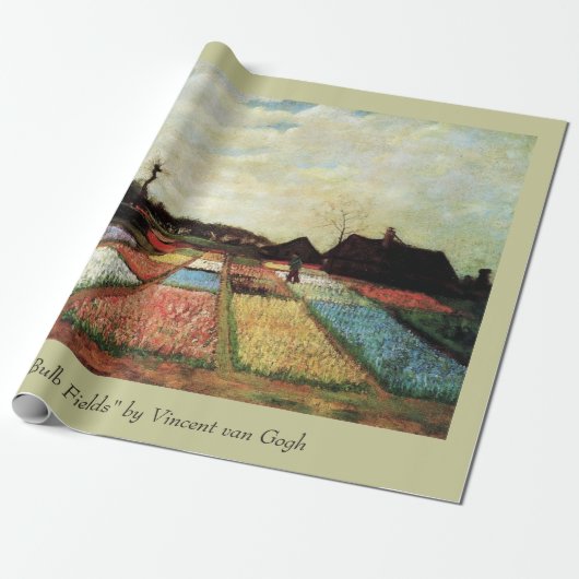 Bulb Fields van Vincent van Gogh.  floraal Cadeaupapier (Uitgerold)