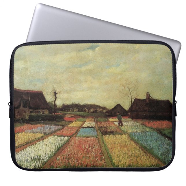 Bulb Fields van Vincent van Gogh Laptop Sleeve (Voorkant)