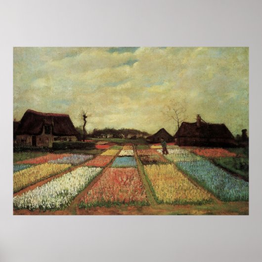 Bulb Fields van Vincent van Gogh Poster (Voorkant)