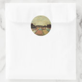 Bulb Fields van Vincent van Gogh. Ronde Sticker (Tas)
