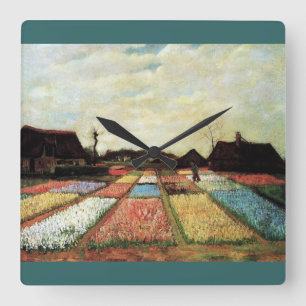 Bulb Fields van Vincent van Gogh. Vierkante Klok