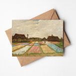 Bulb Fields | Vincent Van Gogh Kaart<br><div class="desc">Bulb Fields (1883) of Flower Beds in Holland door de Nederlandse postpressionistische kunstenaar Vincent Van Gogh. Het originele kunstwerk is een olie op canvas. Dit is een van de eerste landschapsschilderijen van Van Gogh die een panoramisch uitzicht van tulpvelden in bloesem weergeven. Gebruik de ontwerphulpmiddelen om douanetekst toe te voegen...</div>