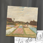 Bulb Fields | Vincent Van Gogh Magneet<br><div class="desc">Bulb Fields (1883) of Flower Beds in Holland door de Nederlandse postpressionistische kunstenaar Vincent Van Gogh. Het originele kunstwerk is een olie op canvas. Dit is een van de eerste landschapsschilderijen van Van Gogh die een panoramisch uitzicht van tulpvelden in bloesem weergeven. Gebruik de ontwerphulpmiddelen om douanetekst toe te voegen...</div>