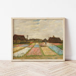 Bulb Fields | Vincent Van Gogh Poster<br><div class="desc">Bulb Fields (1883) of Flower Beds in Holland door de Nederlandse postpressionistische kunstenaar Vincent Van Gogh. Het originele kunstwerk is een olie op canvas. Dit is een van de eerste landschapsschilderijen van Van Gogh die een panoramisch uitzicht van tulpvelden in bloesem weergeven. Gebruik de ontwerphulpmiddelen om douanetekst toe te voegen...</div>