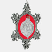 Bulb Shape for Photo Red Tin Sneeuwvlok Ornament (Links)