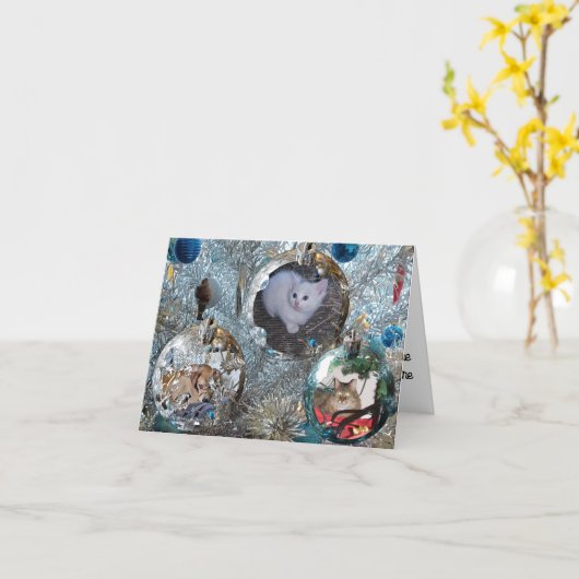 Bulbs op Tinsel Tree Card Kaart (Gele Bloem)