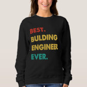 Bulding Engineer Retro Best Bulding Engineer Ever Trui (Voorkant)