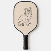 buldog, hondentekening pickleball paddle (Voorkant)