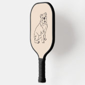 buldog, hondentekening pickleball paddle (Links)