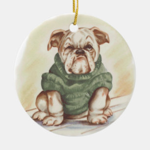 buldog keramisch ornament