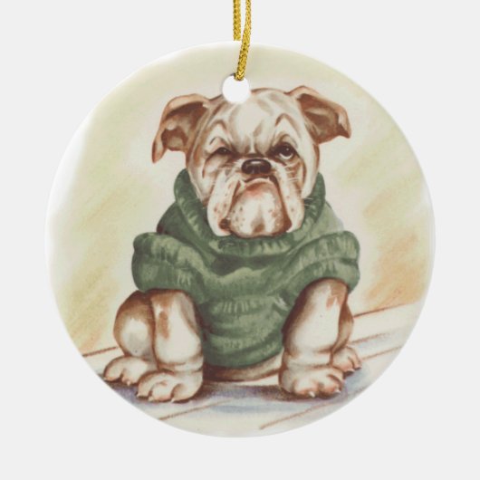 buldog keramisch ornament (Voorkant)