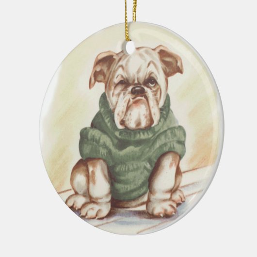 buldog keramisch ornament (Links)